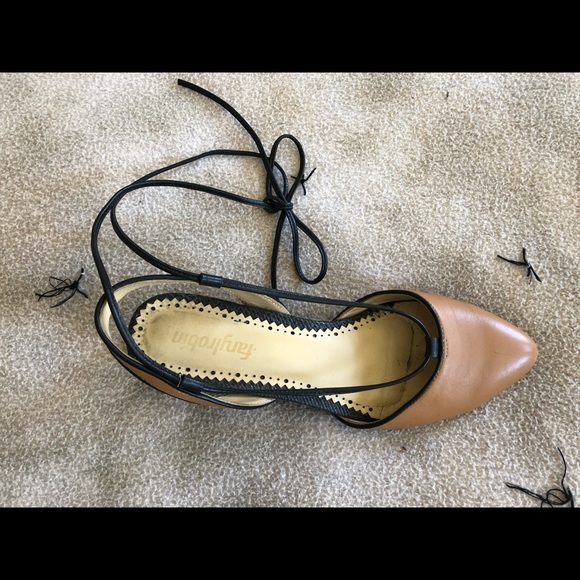 Farylrobin - ankle lace up low heel flats - Picture 2 of 5